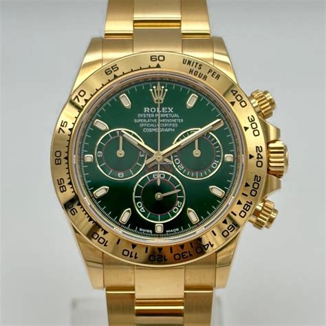 rolex gold grünes ziffernblatt|rolex daytona gehäuse.